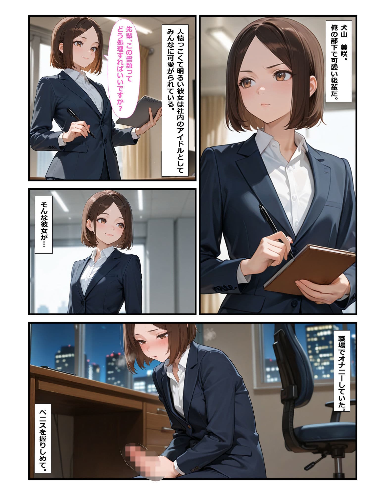 部下の犬山さん♀が職場でオナニー♂してた サンプル 1