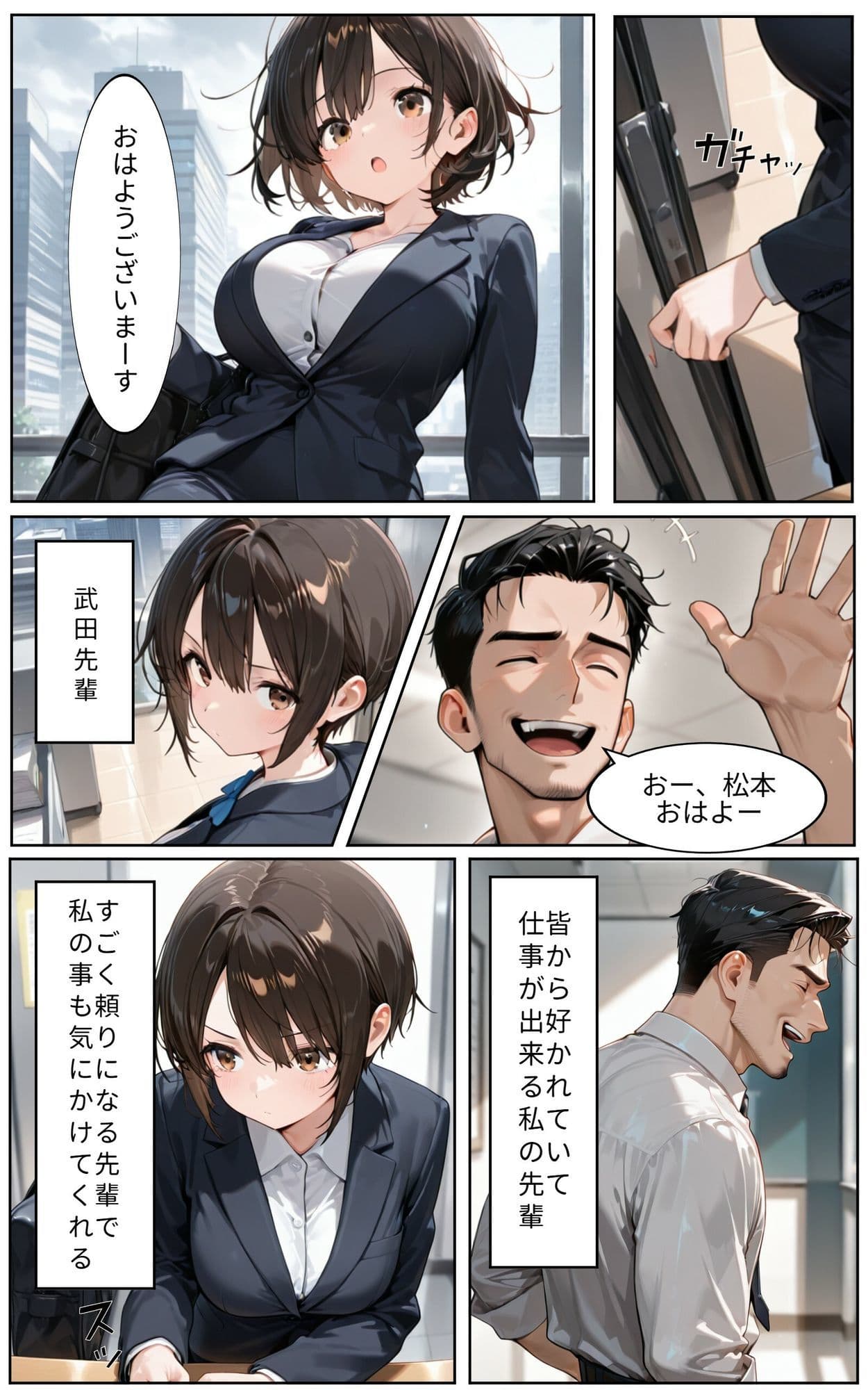 後輩OL先輩と家でヤる サンプル 1