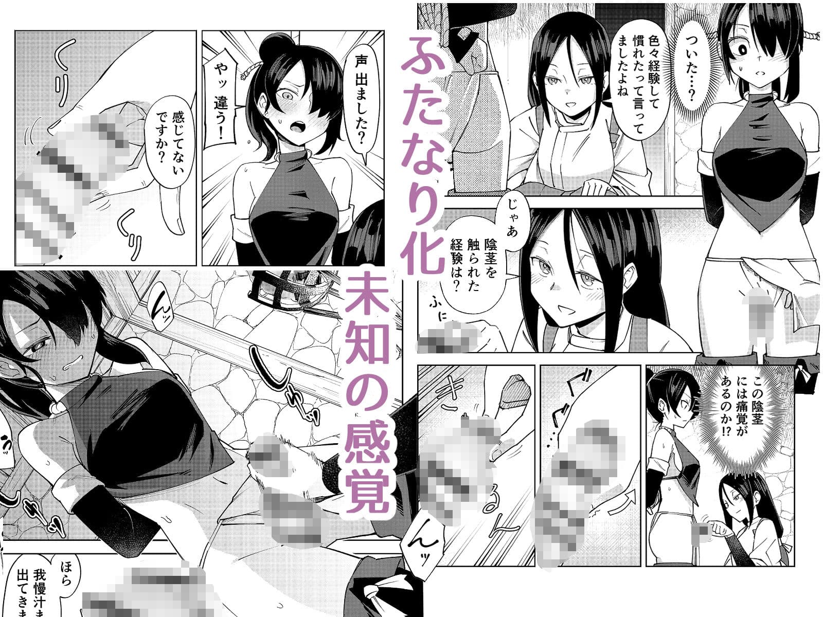 ふたなり化くノ一○問 〜○問耐性持ちくノ一 初めてのペニス責め〜 サンプル 3