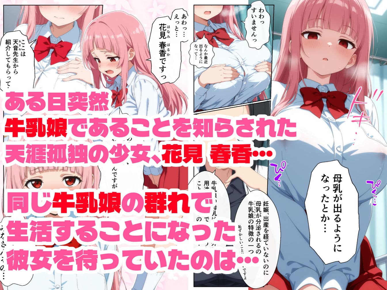 爆乳牛乳娘と催淫ハーレムえっち サンプル 2