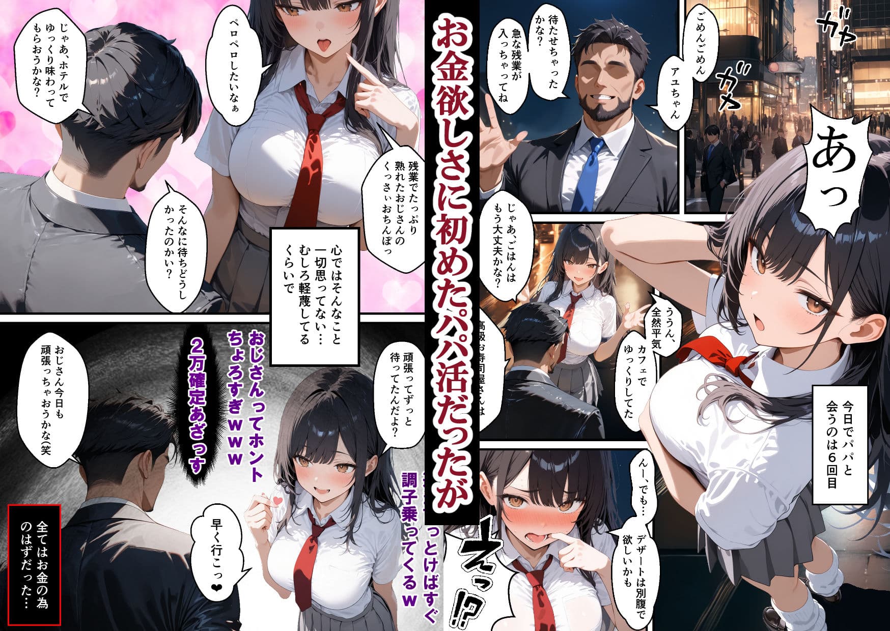 実はむっつりすけべなクールJKがパパ活でちんぽに完落ちするまでの話 サンプル 1