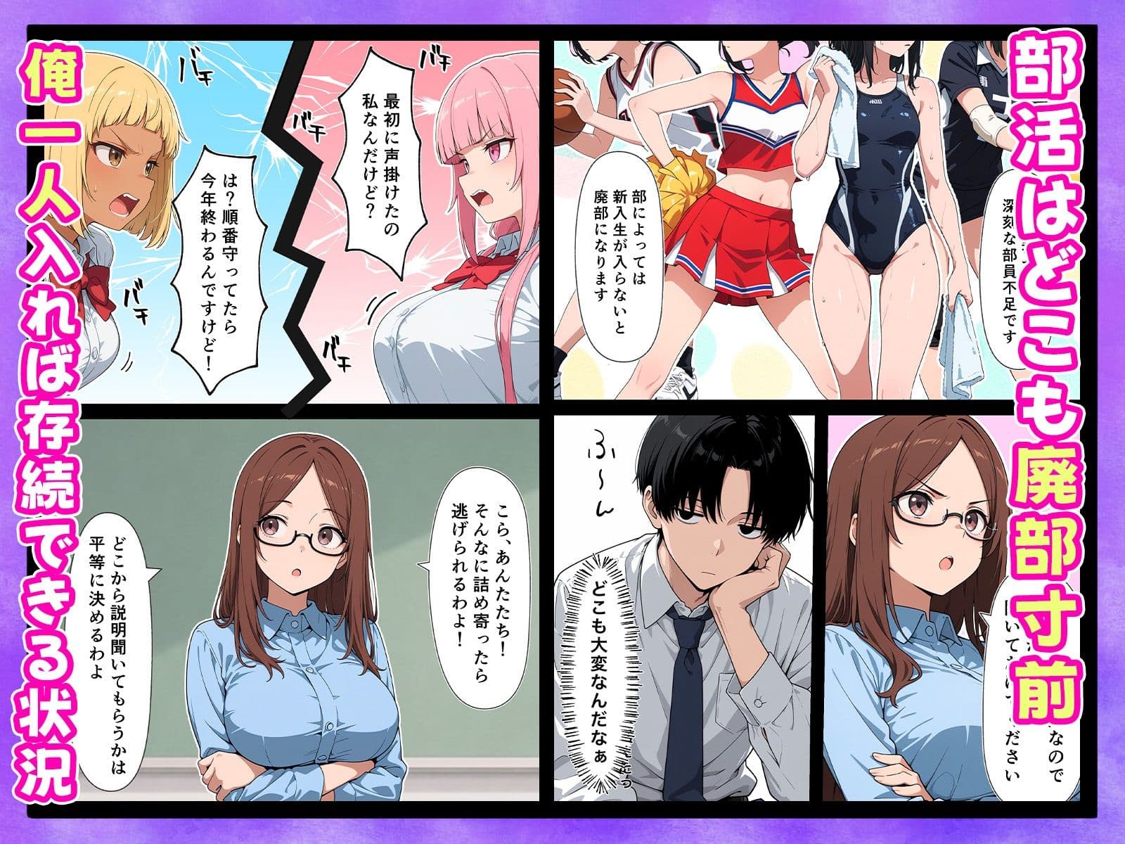 廃部寸前！？入部するまで終わらないドロドロ搾精体験入部 サンプル 3