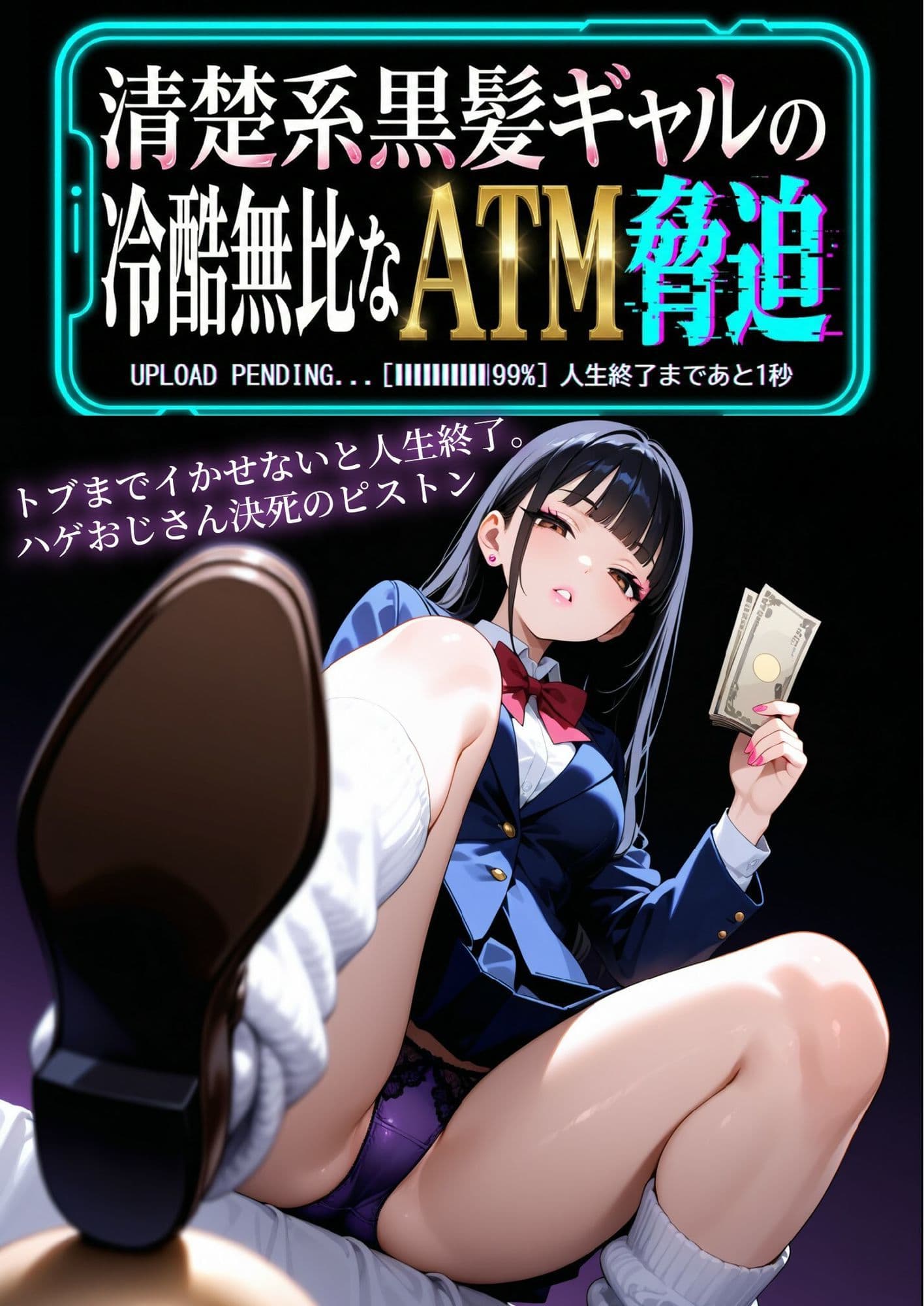 清楚系黒髪ギャルの冷酷無比なATM脅迫 サンプル 1