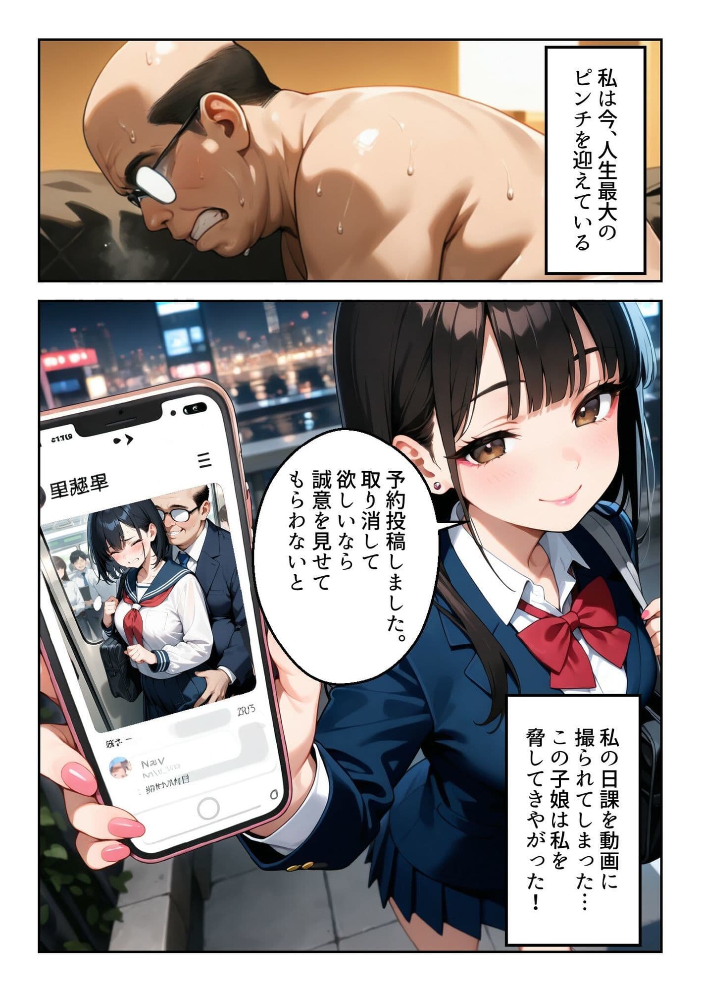 清楚系黒髪ギャルの冷酷無比なATM脅迫 サンプル 2