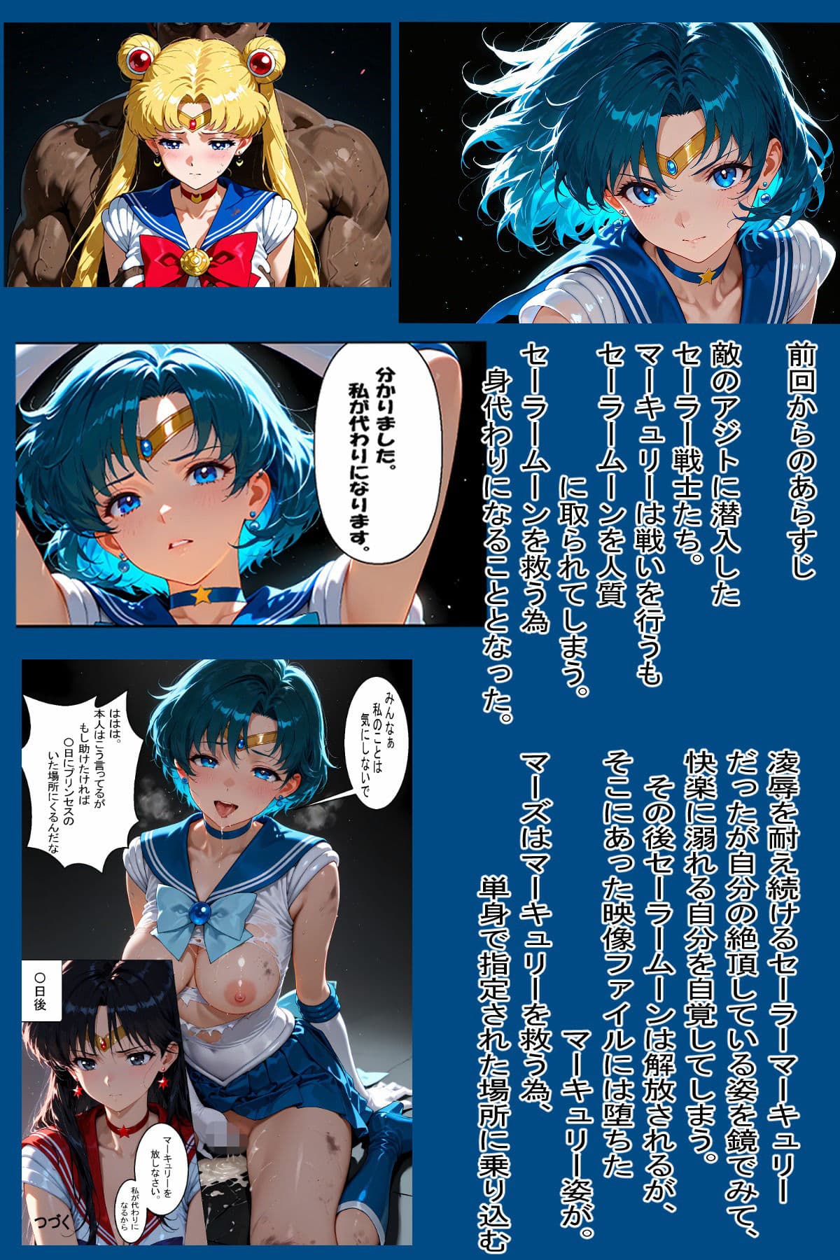 セーラー戦士敗北  仲間を助ける為だから サンプル 1