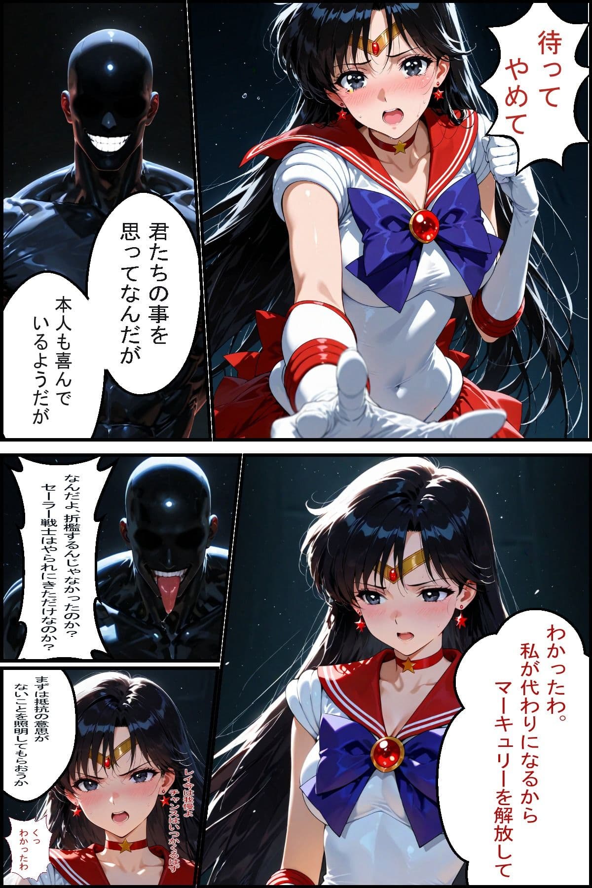 セーラー戦士敗北  仲間を助ける為だから サンプル 5