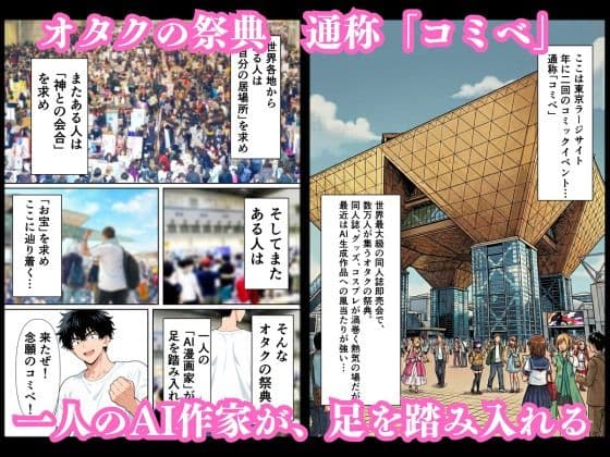 【AI生成】コミックイベント・逆転ハック！〜AI作家の俺が禁断の催●リモコンで巨乳コスプレイヤーに、アンチの目の前で発情中出し〜 サンプル 1