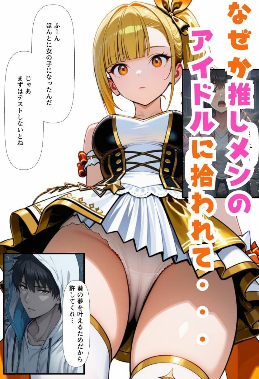 TSアイドルになったオレ!推しメンと3Pファンサで女体化メス堕ち サンプル 5