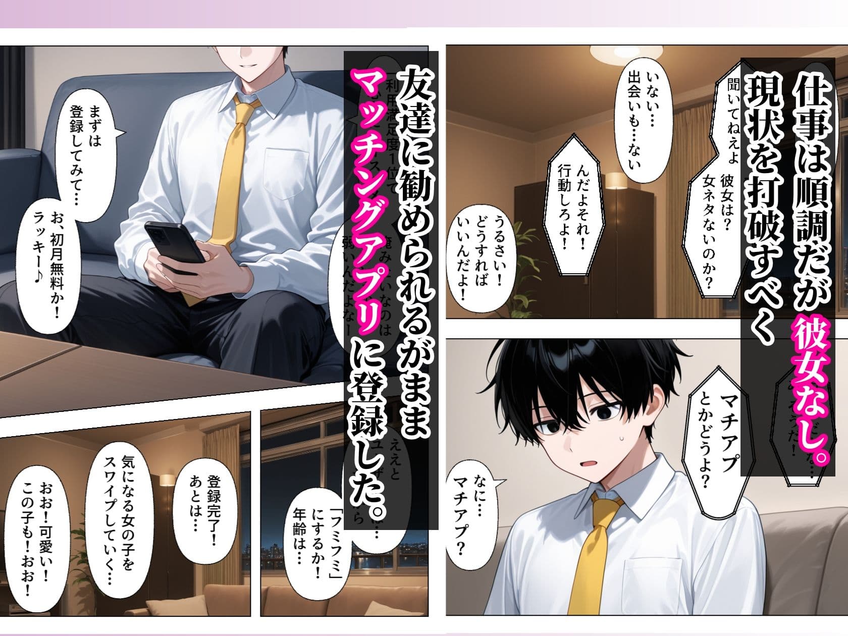 マチアプで出会った人妻は欲求不満な上司だった。デカチン精液まみれで寝とった（NTR）話 サンプル 2