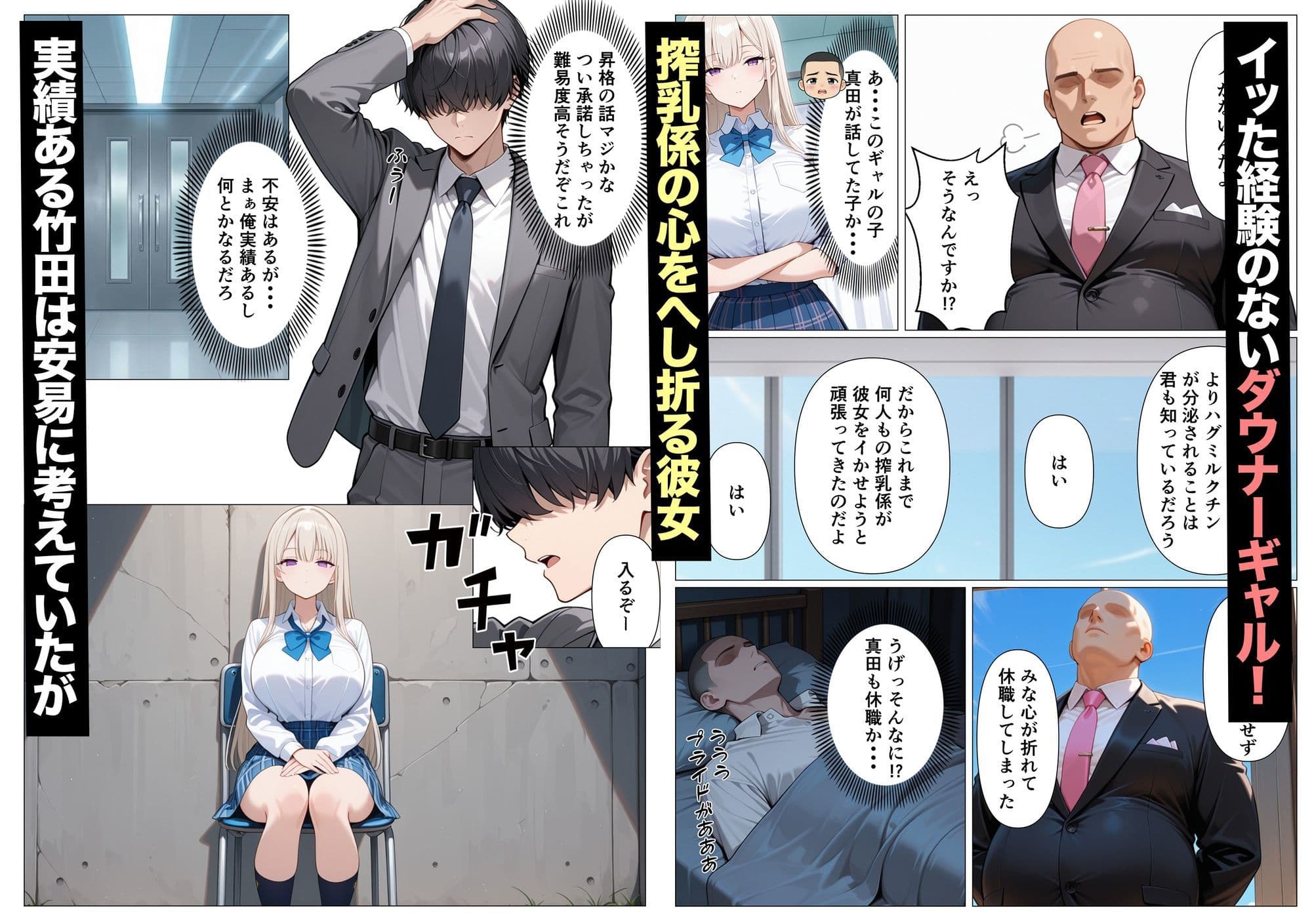 神乳ダウナーギャルの専属搾乳係に選ばれたのは僕でした サンプル 3