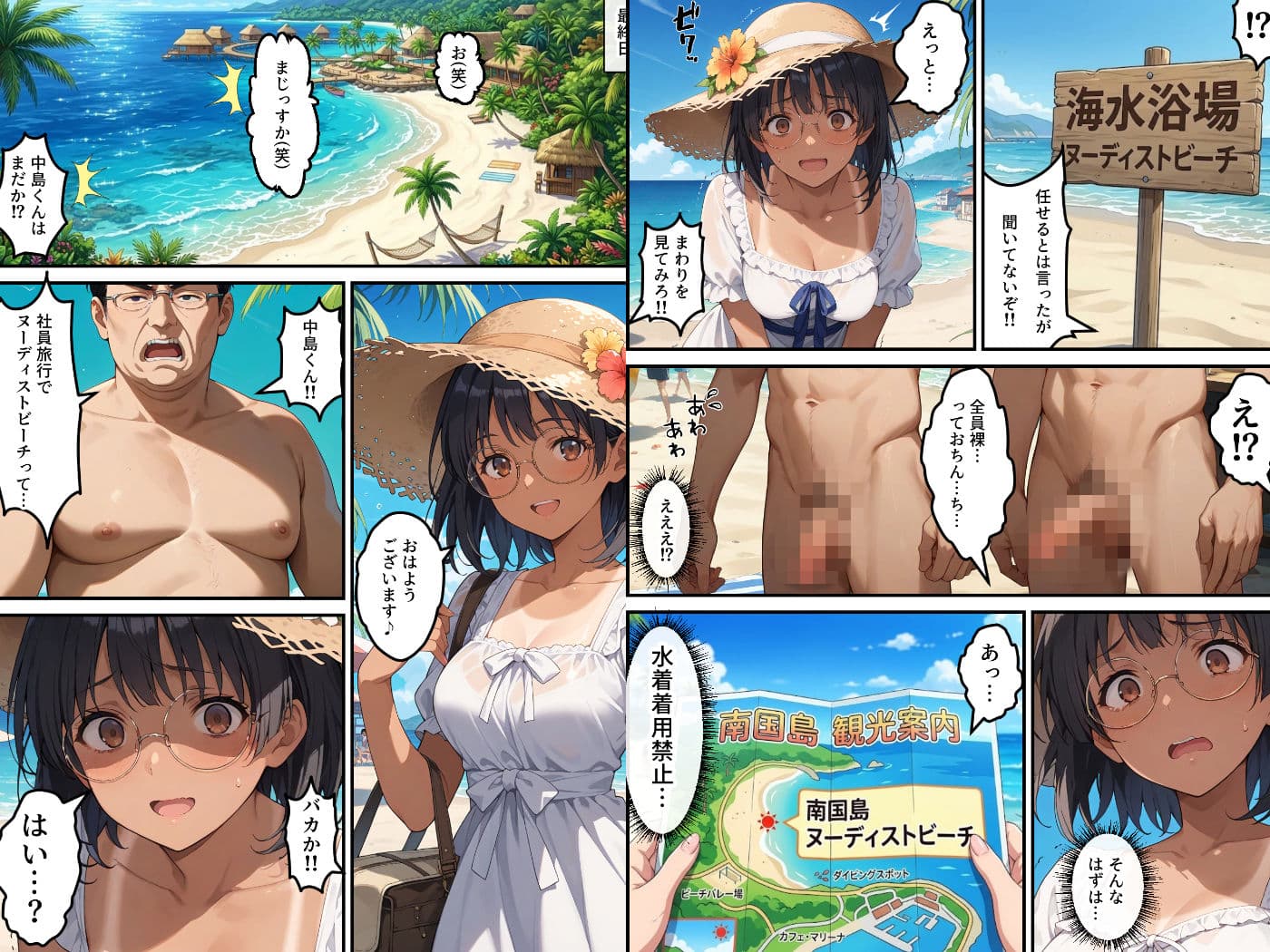 社員旅行でヌーディストビーチってバカなのか!?ー完璧新人ちゃんの失敗プラン! サンプル 5