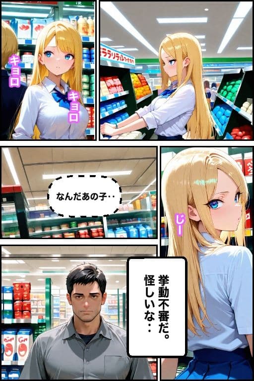 万引き現行犯!金髪ギャルを店長専用の「中出し肉便器」に分からせるまで サンプル 6