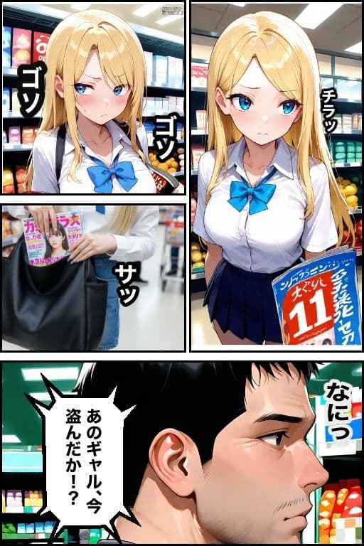 万引き現行犯!金髪ギャルを店長専用の「中出し肉便器」に分からせるまで サンプル 7
