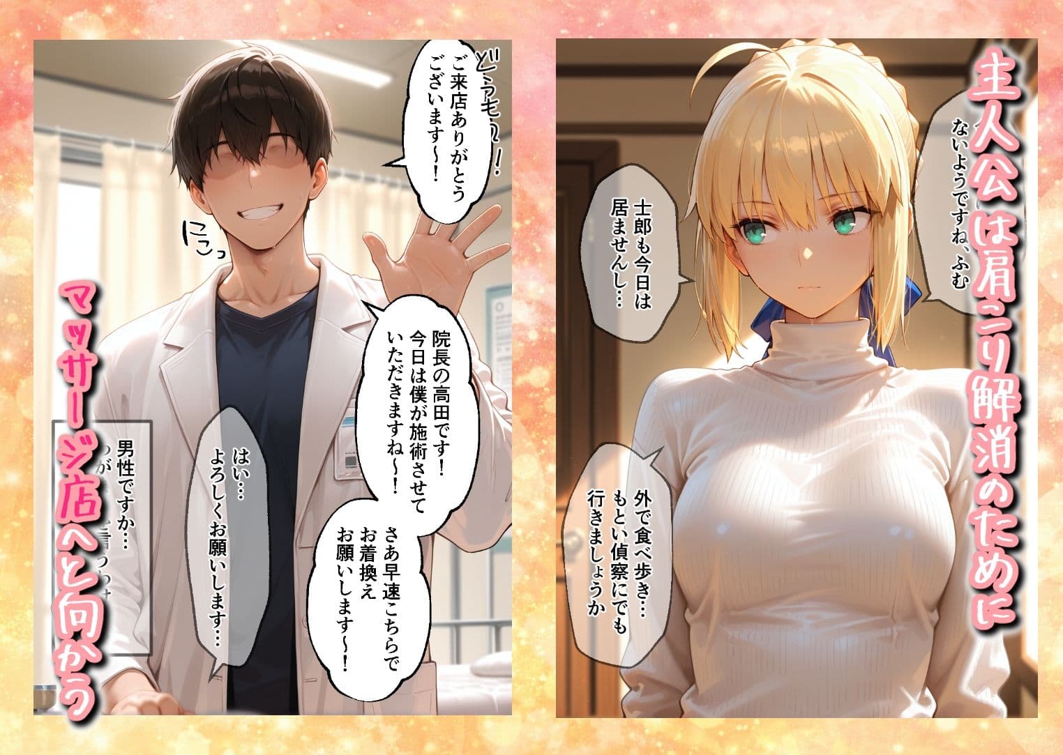 媚薬入りアロマで子宮にキス「先生、これってマッサージですか？」無謀にもイかされまくる話〜騎士王編〜 サンプル 1