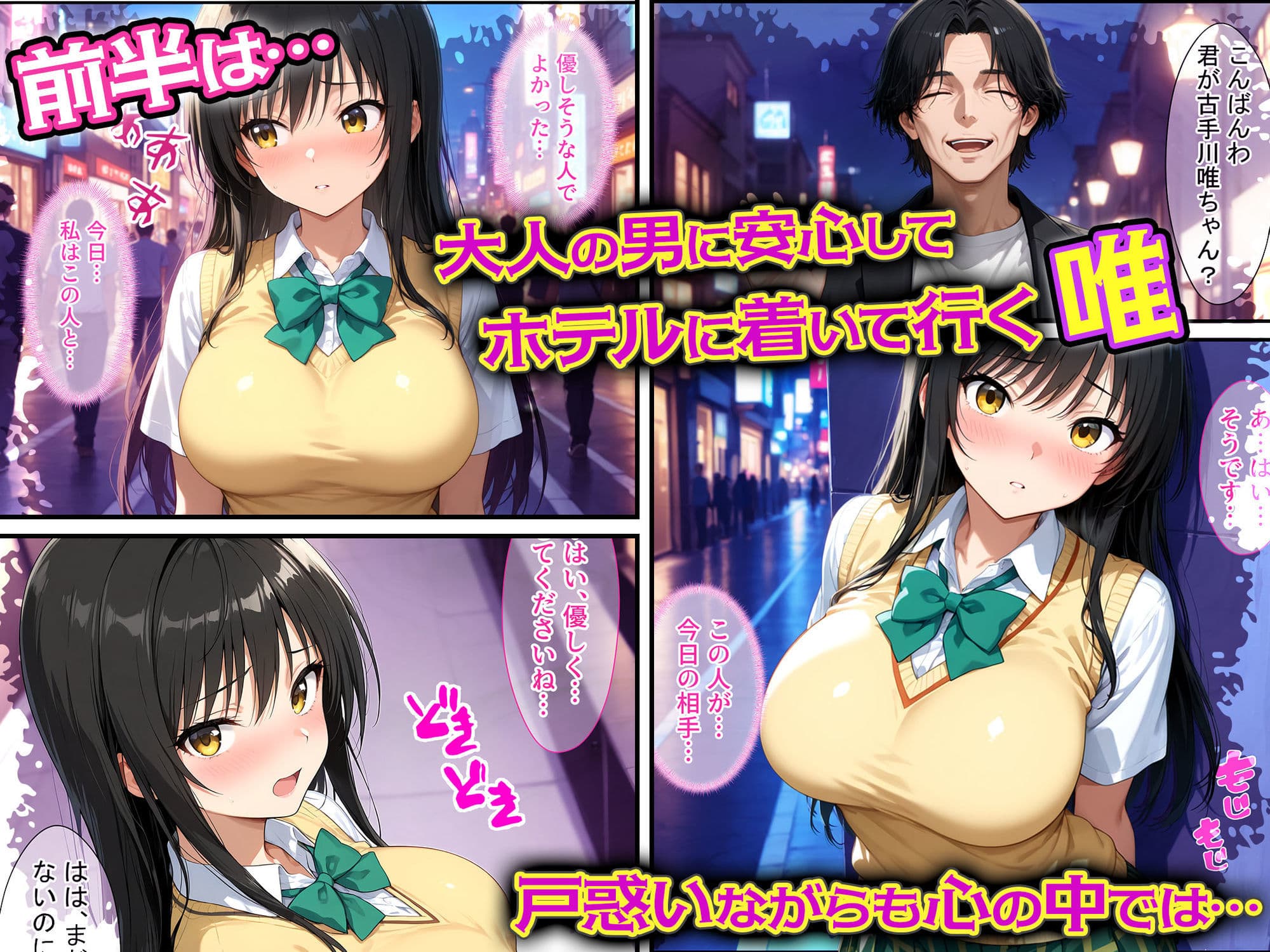 放課後、彼女たちはパパと会う  〜唯と春菜のはじめてのパパ活〜 サンプル 2