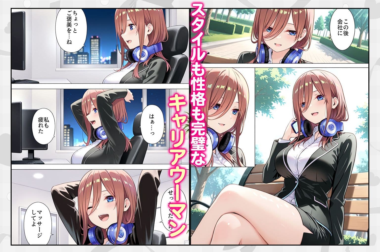 五等分の恋の上司〜誰もいないオフィスで禁断の行為をする中野三玖さん サンプル 1