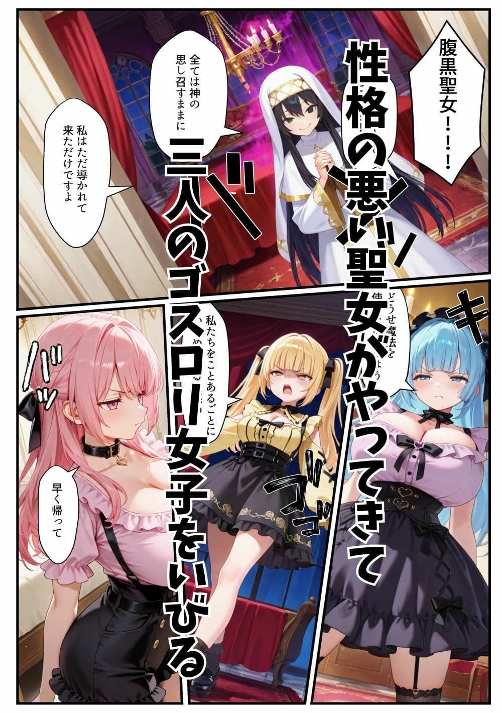 異世界転生したら束縛地雷系ゴスロリ女性に囲まれてハーレムになった話 サンプル 9