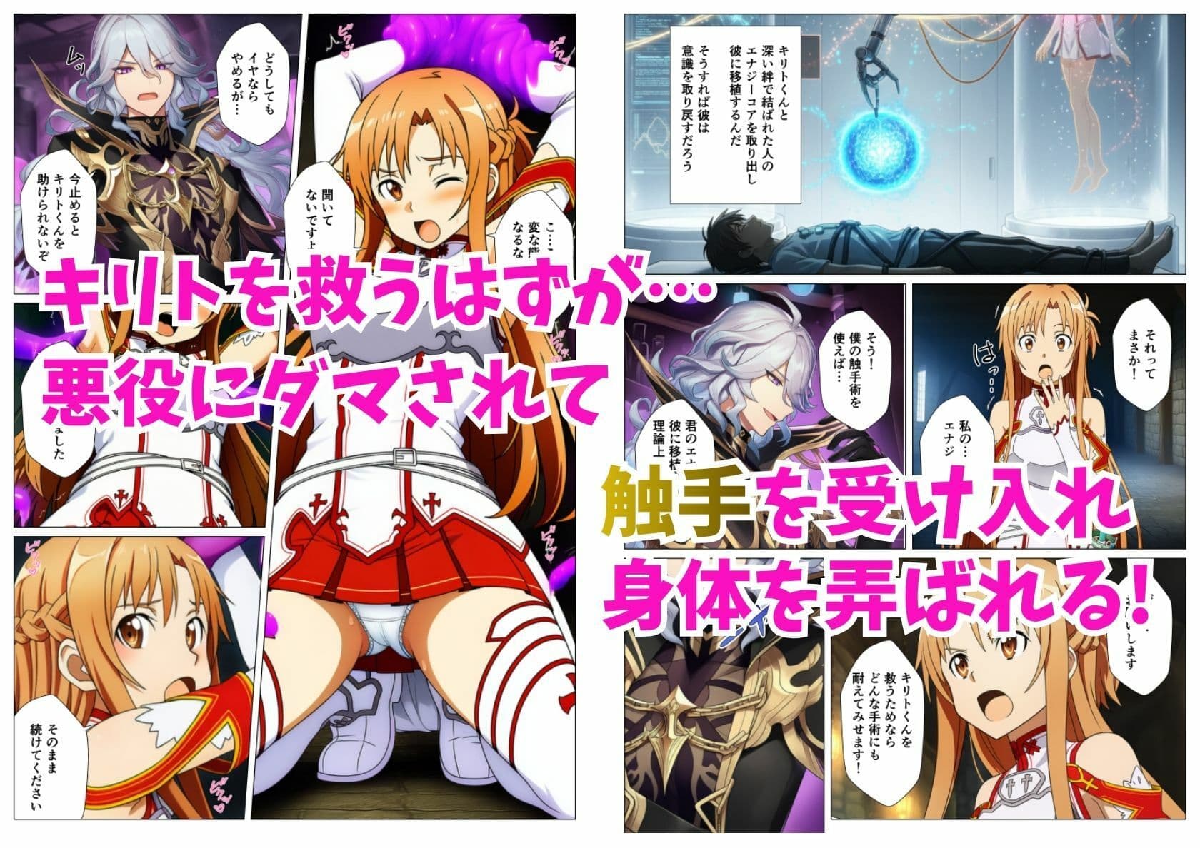 アスナ悪堕ち、SAOヒロイン達を次々と闇堕ちに誘う快楽の戦姫 サンプル 2