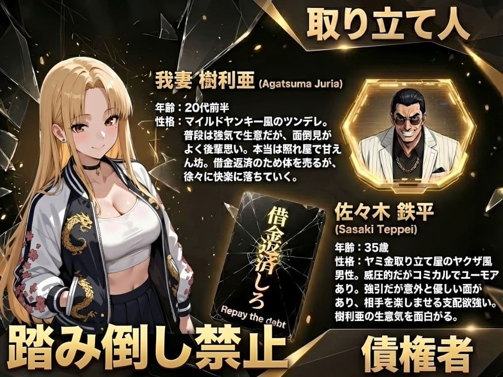 借金ツンデレヤンキーの快楽返済 〜コテコテ闇金ヤクザとの甘い夜〜 サンプル 1