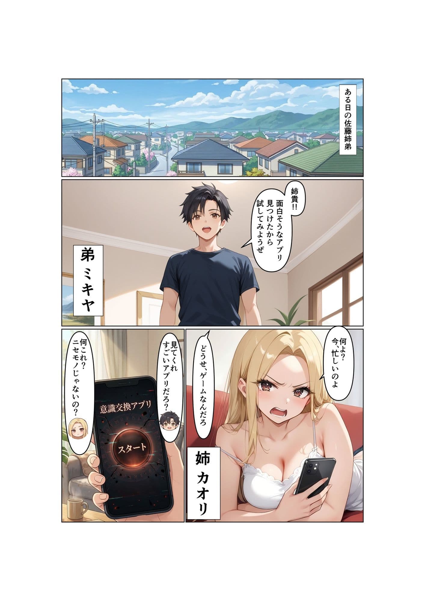 姉弟交換！！双子の弟は姉のカラダで女の快楽を知る サンプル 1