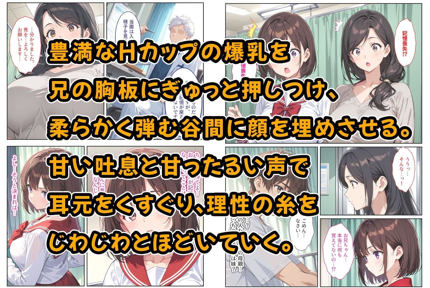 記憶喪失の兄を騙して中出しセックスをねだってくる爆乳妹〜たわわに実った妹おっぱいに欲情して我慢できない〜 サンプル 4