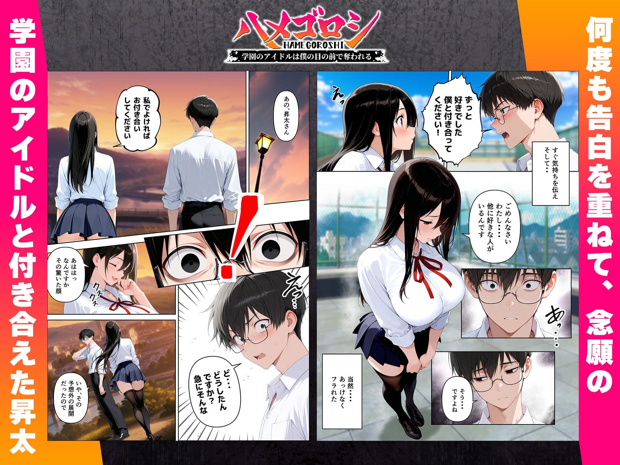 【本編345P!フルカラー】ハメゴロシ〜学園のアイドルは僕の目の前で奪われる〜 サンプル 2