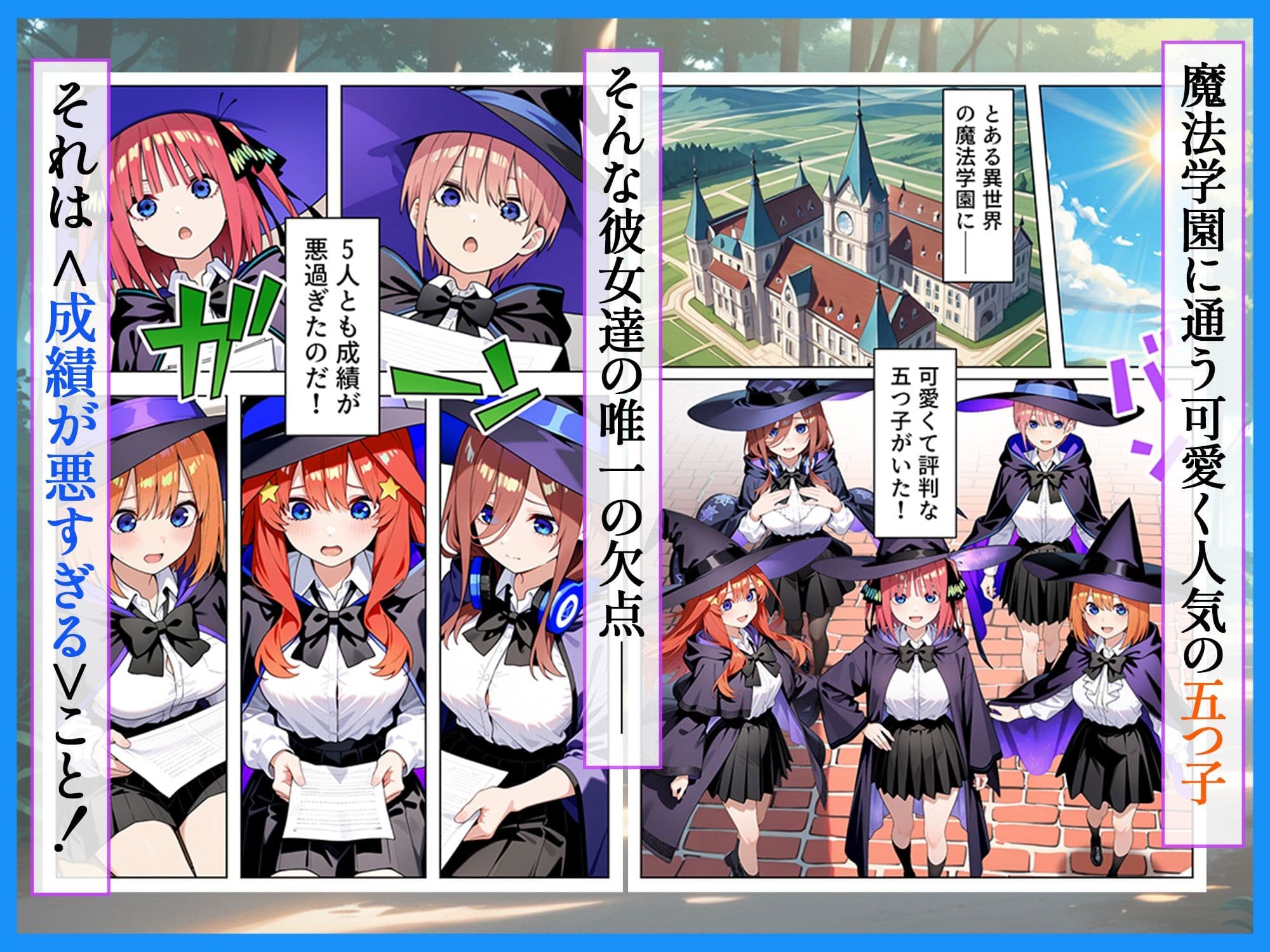 五等分のダンジョン 落第生の五つ子 追試で向かった迷宮でエロ教師の罠にハメられ発情SEX サンプル 1