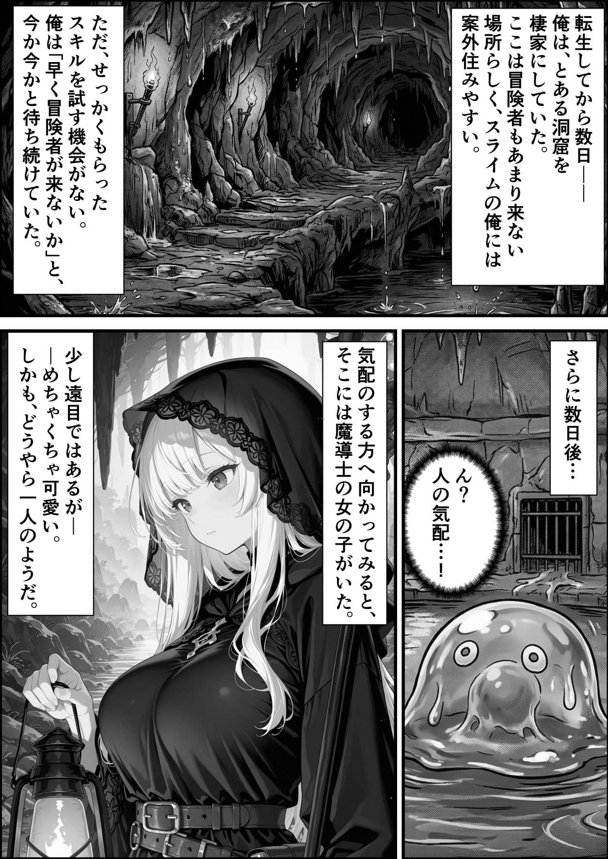 転生先がスライムだったので、憧れの痛覚遮断を身に着けて女ヒロインを犯しまくった話〜見習い魔導士編〜 サンプル 2