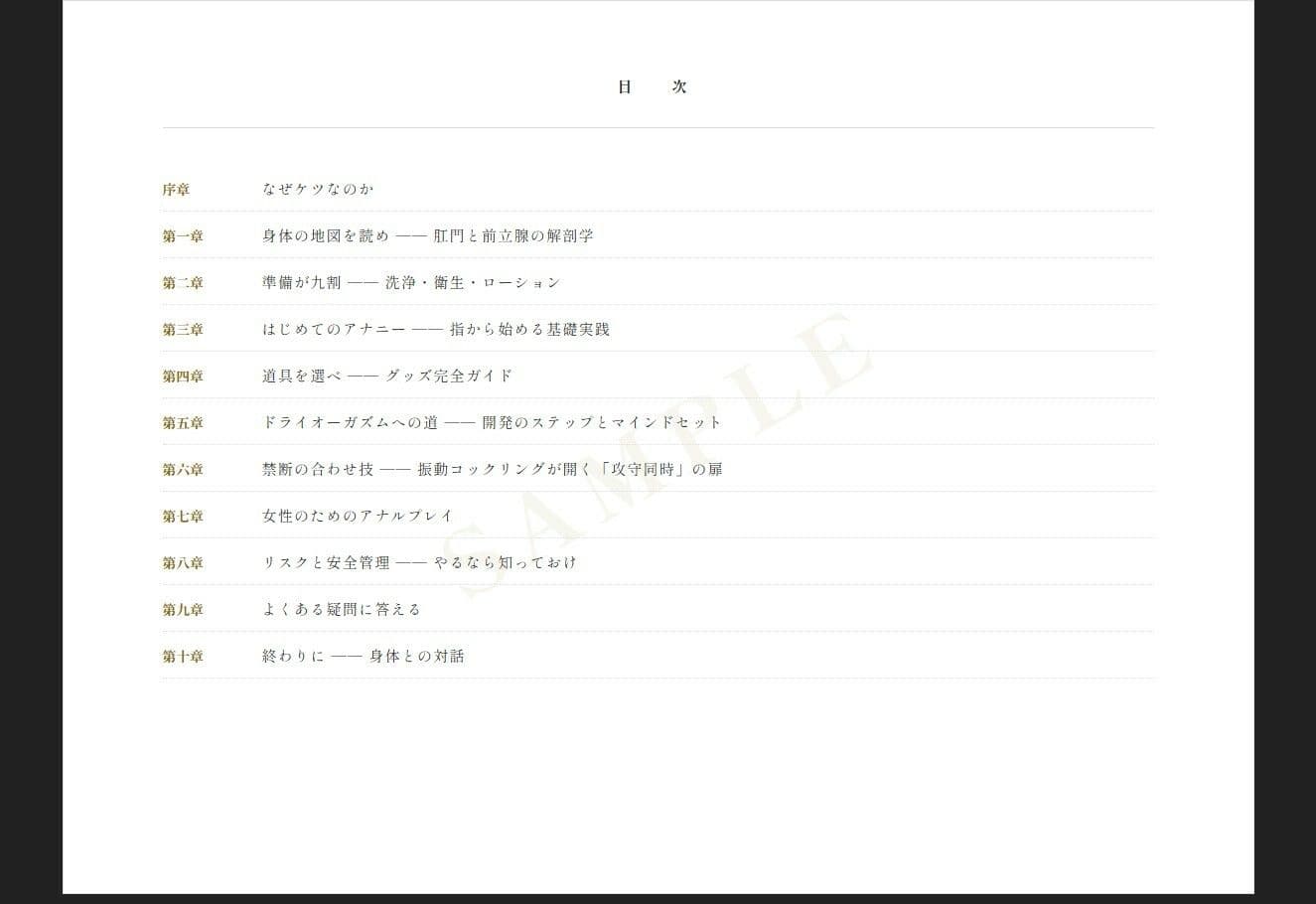 アナルオナニー最強大全 サンプル 1