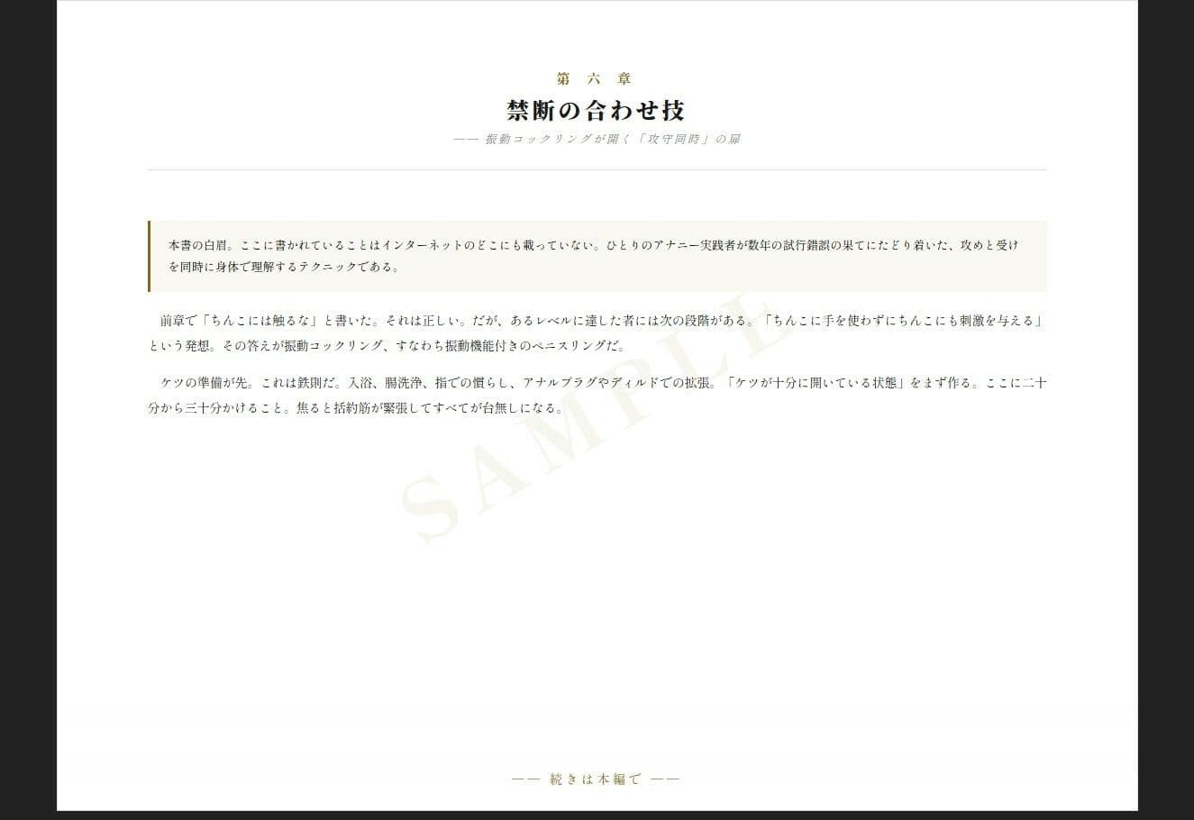 アナルオナニー最強大全 サンプル 3