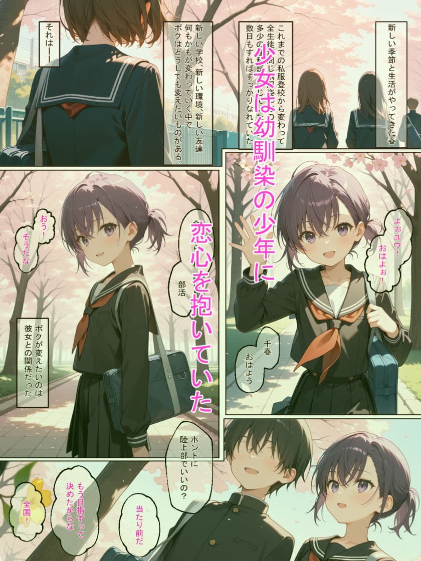 少女孕ませシリーズ  陸上少女編  ボクの好きだった幼馴染が寝取られて孕まされている！ サンプル 1