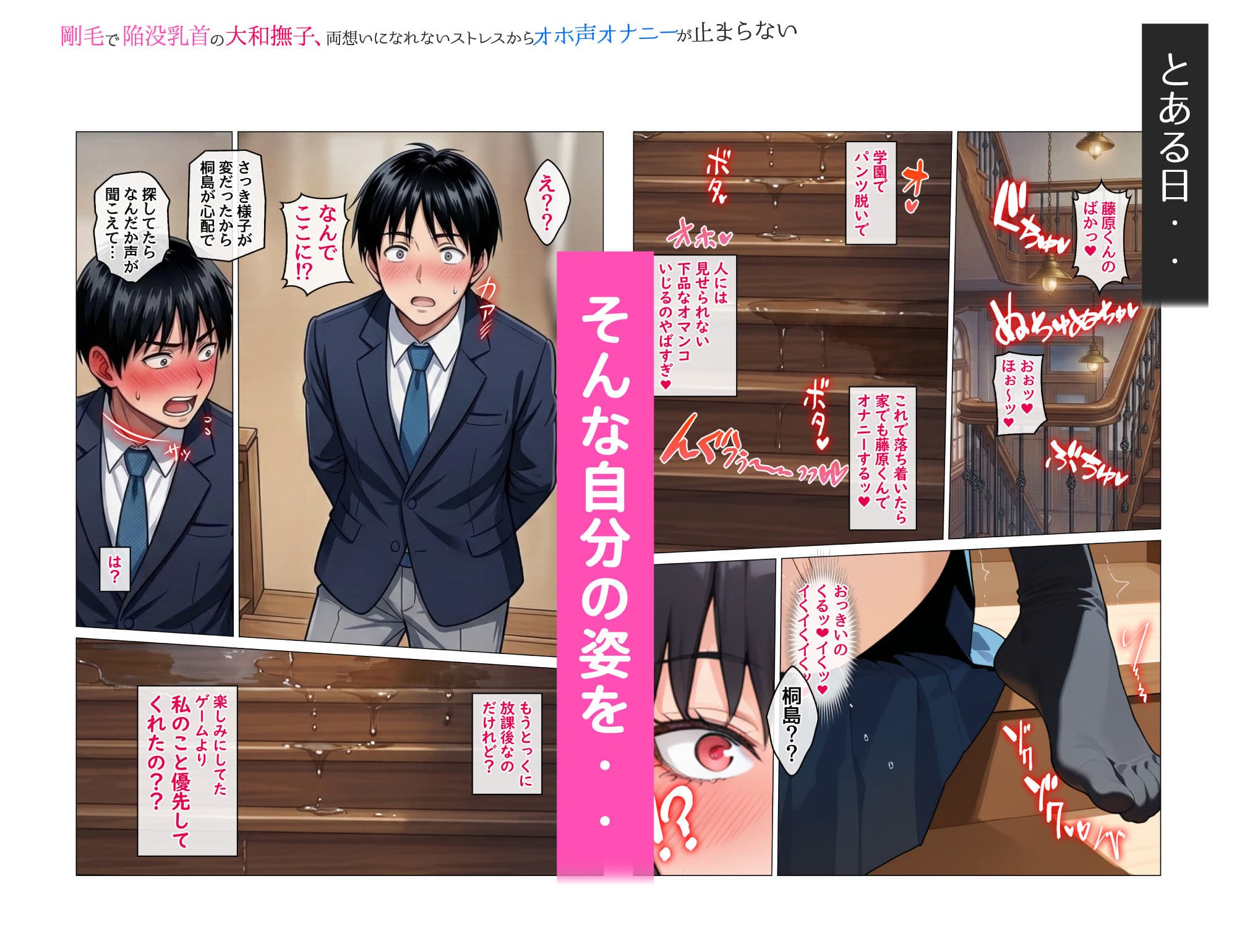 剛毛で陥没乳首の大和撫子、両想いになれないストレスからオホ声オナニーが止まらない サンプル 7