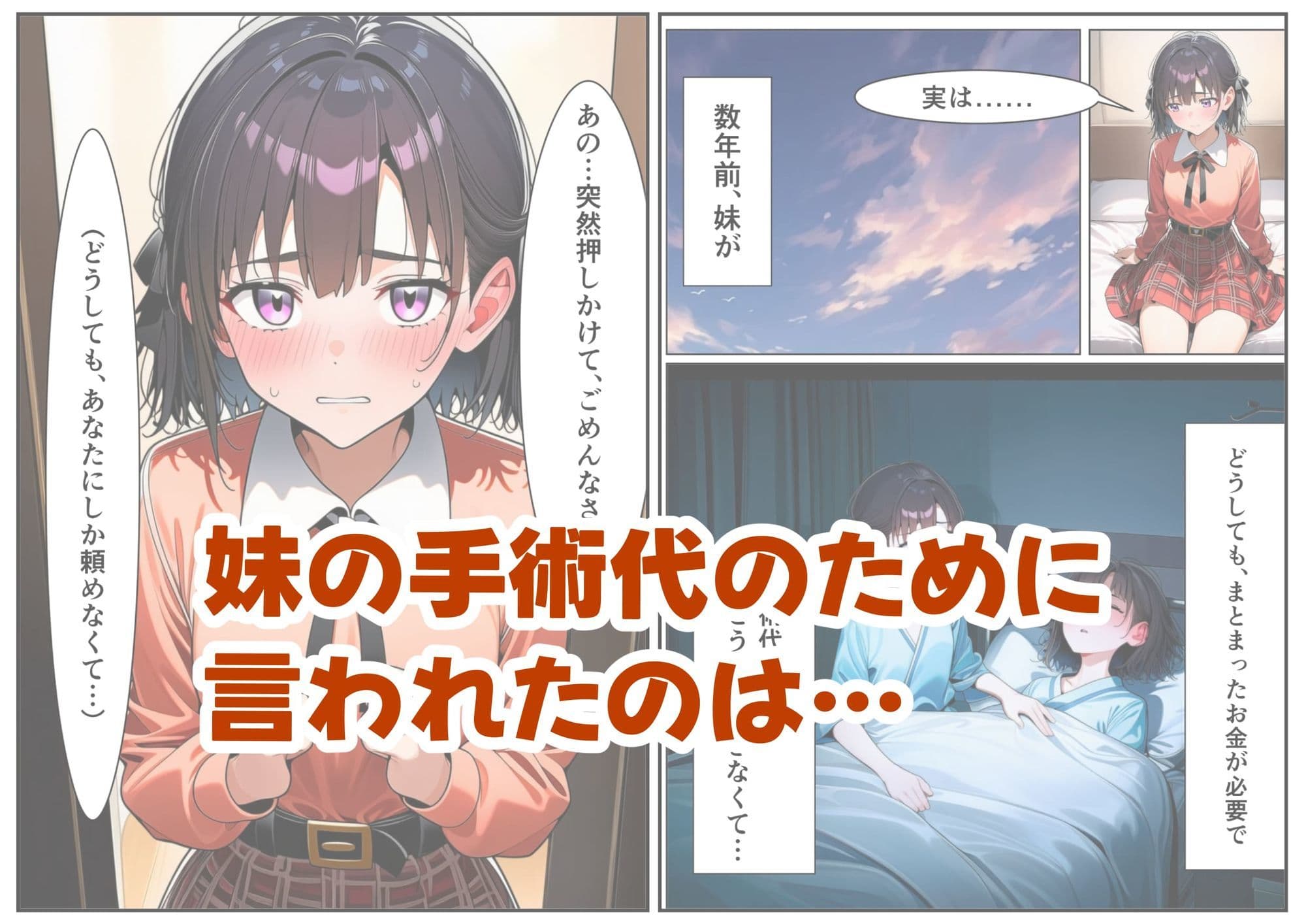 妹の手術代のために…最低な条件を呑んだ清楚なお姉ちゃんが、屈辱と快楽に溺れて堕ちるまで。 サンプル 1