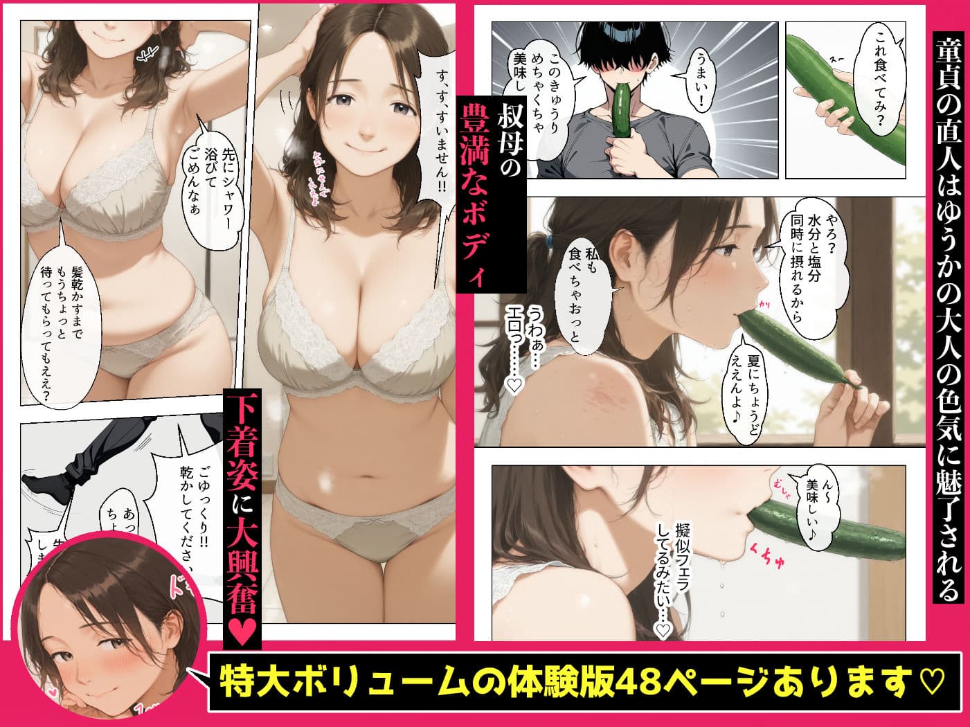むちむち巨乳の人妻叔母さんに甘やかされながらイチャラブ筆おろしされた僕 母性溢れる溺愛えっち サンプル 2