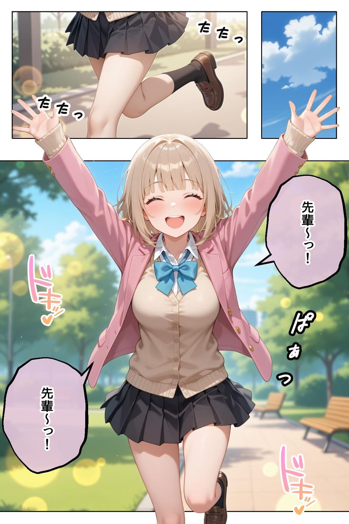 笑顔が可愛い巨乳の後輩彼女と、めちゃくちゃS◯Xする サンプル 1