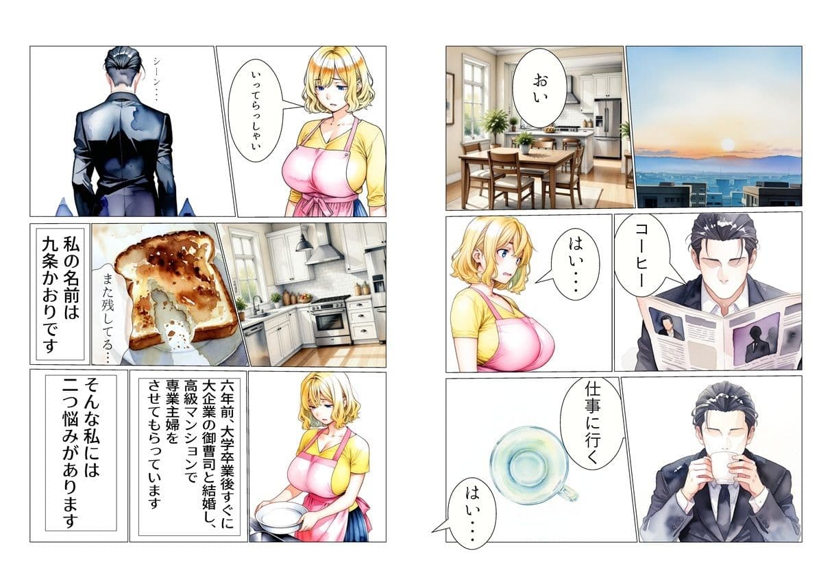 ゆるふわ美人妻かおり、巨槍に堕ちる サンプル 1