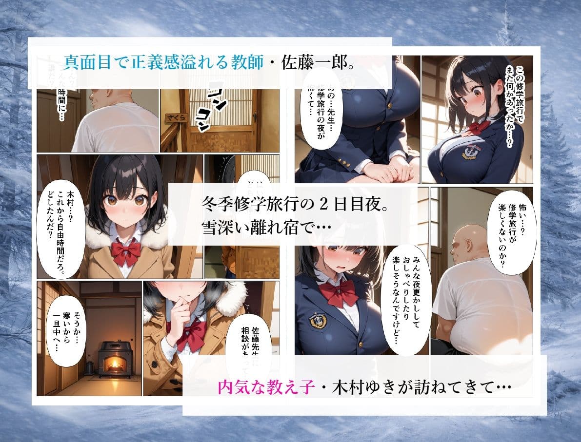 ストーブ故障で凍えている内気美女の教え子を中出しセックスであっためてあげる話 サンプル 1