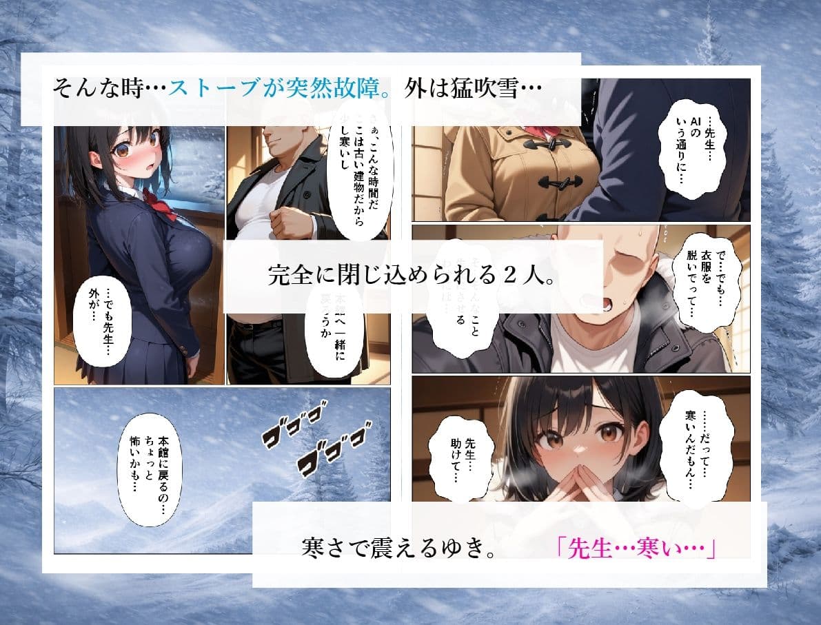 ストーブ故障で凍えている内気美女の教え子を中出しセックスであっためてあげる話 サンプル 3