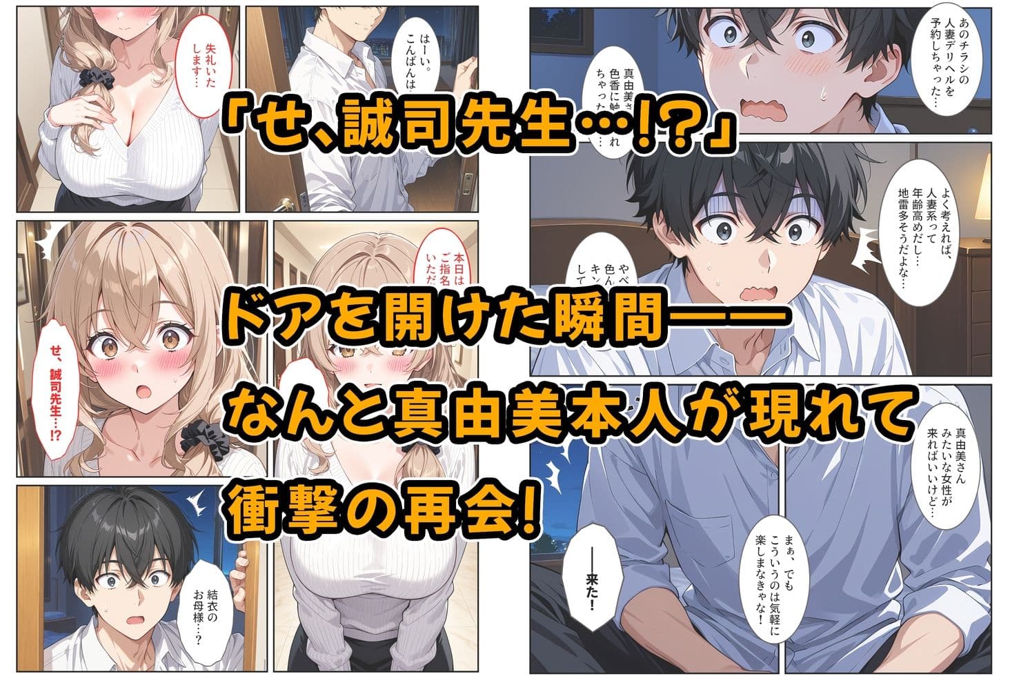 デリヘル呼んだら教え子のママが来たので孕ませました〜娘も一緒に種付けて腹ボテ家族に〜 サンプル 3