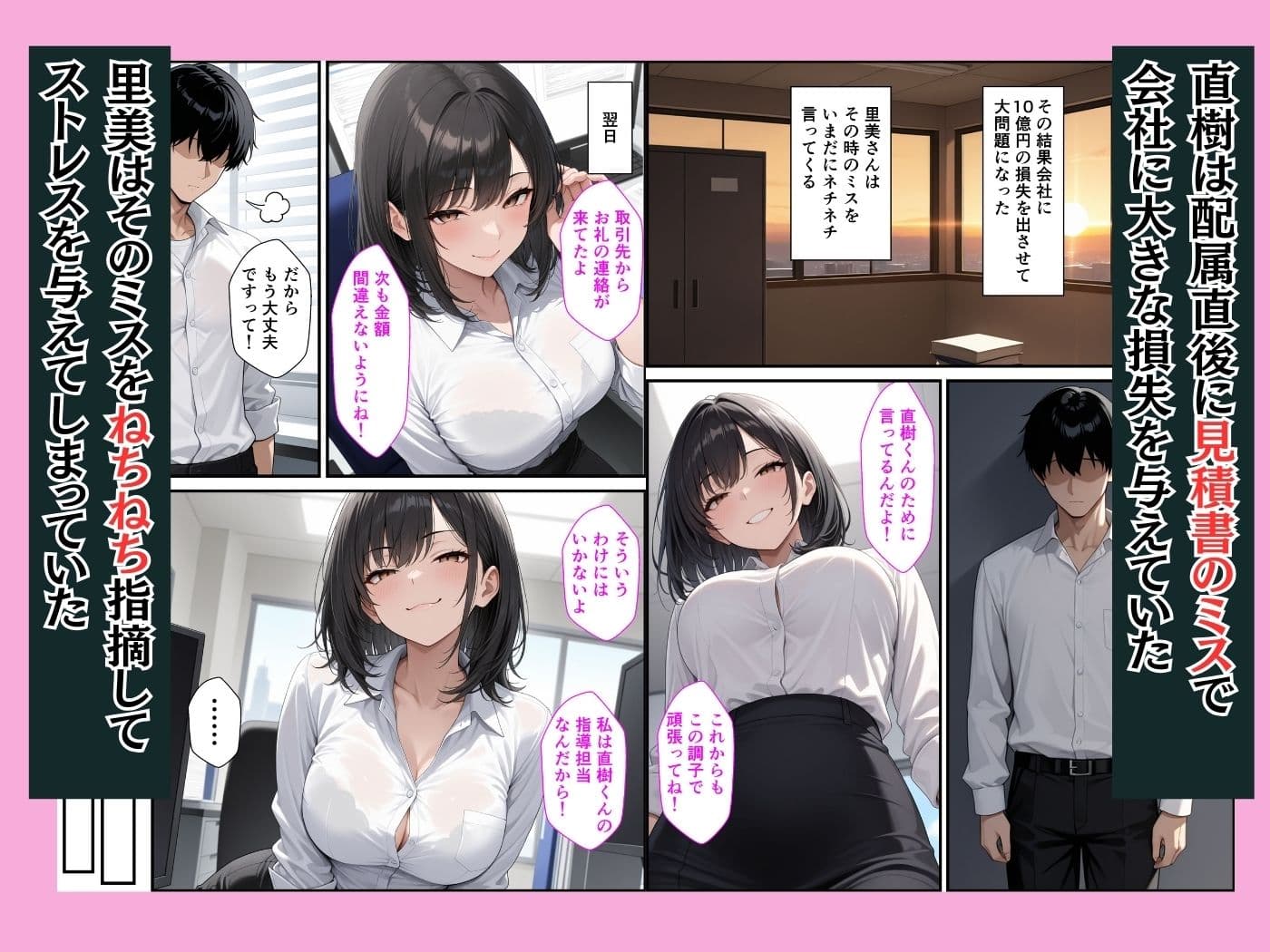 感じの悪いねちねち巨乳上司の弱みを握って中出しセックスする話 サンプル 2