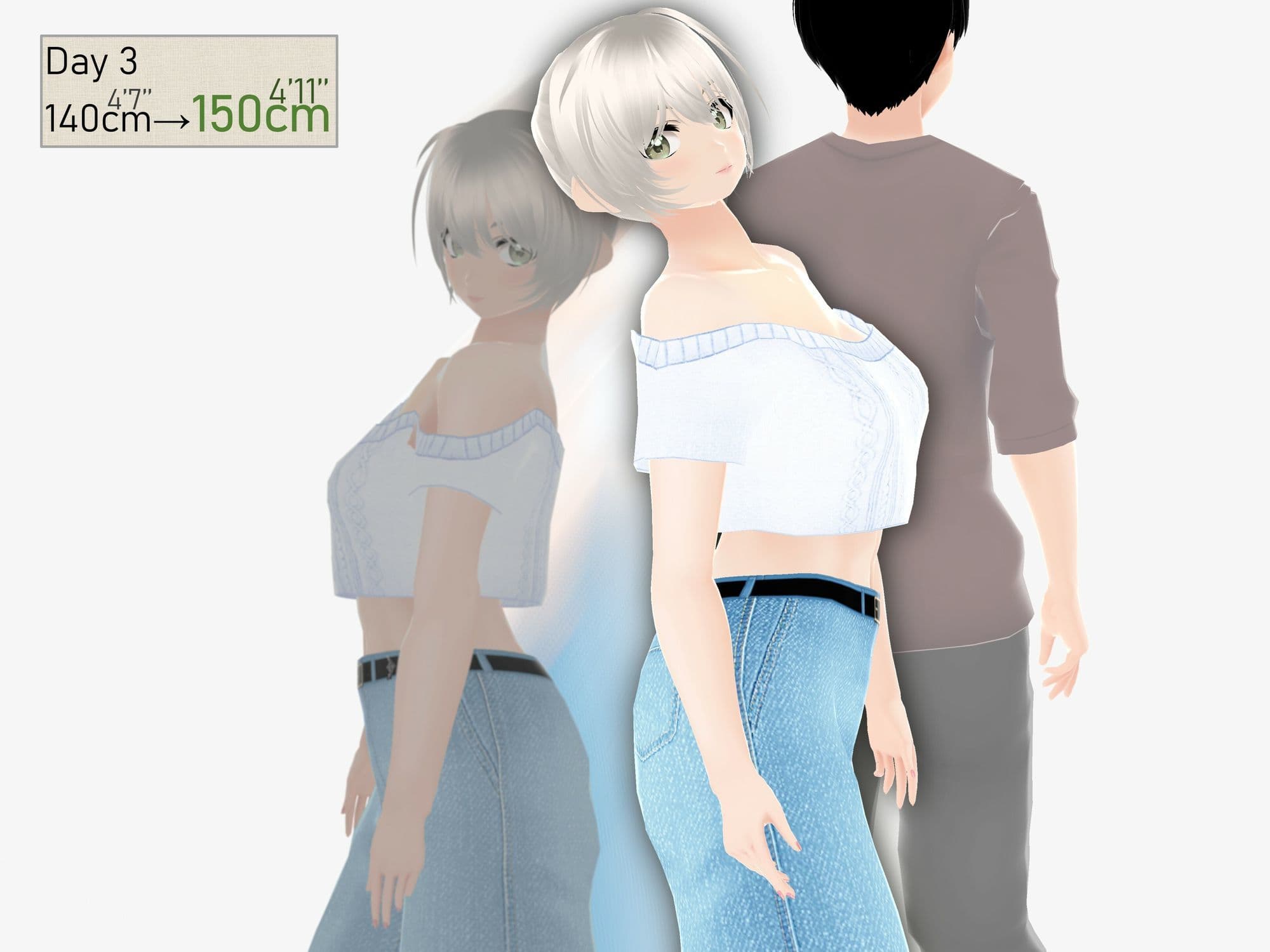 女子だけデカく 男子を追い抜く 成長音〜測定バー編〜 サンプル 7