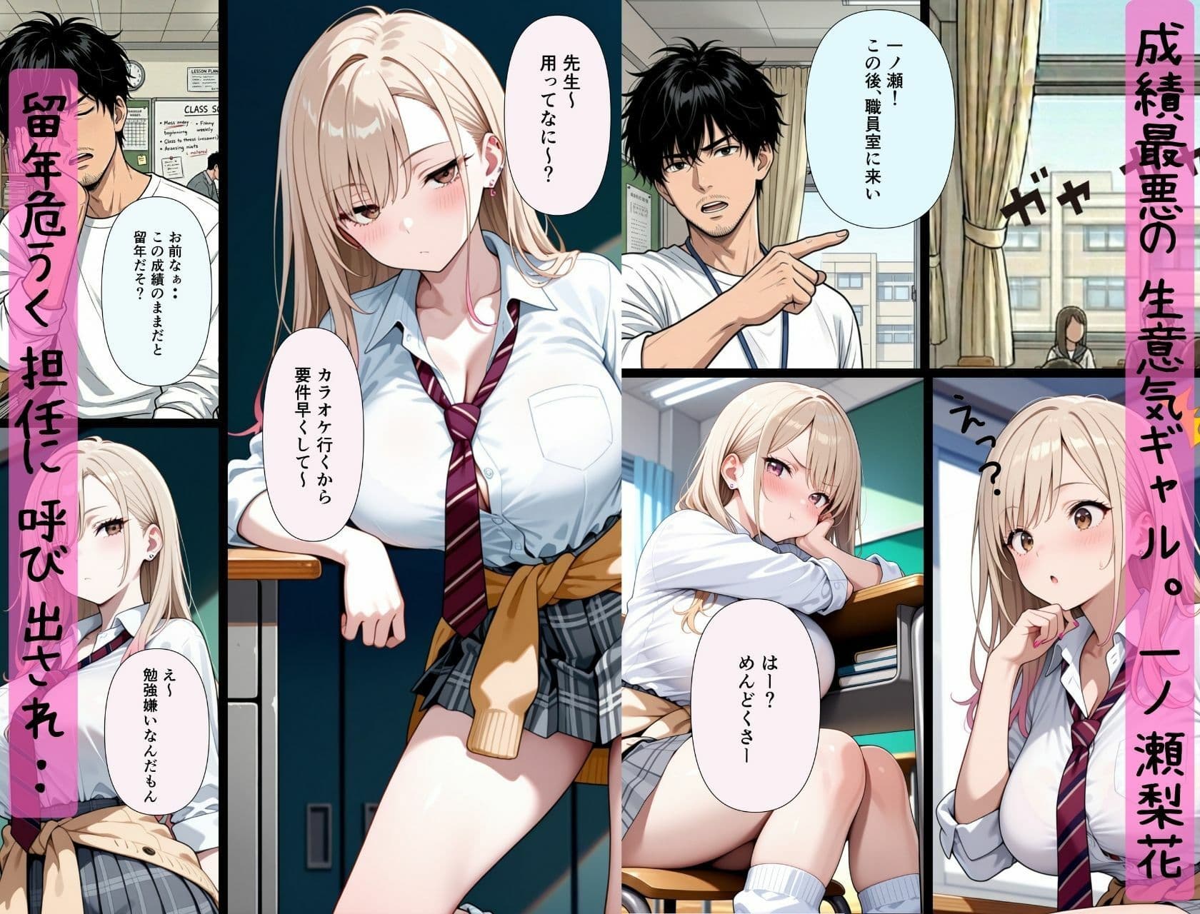 成績超悪の生意気ギャルは実は処女。放課後の補習で担任に「えっち教えて?」とおねだりし、完堕ちする話。 サンプル 1