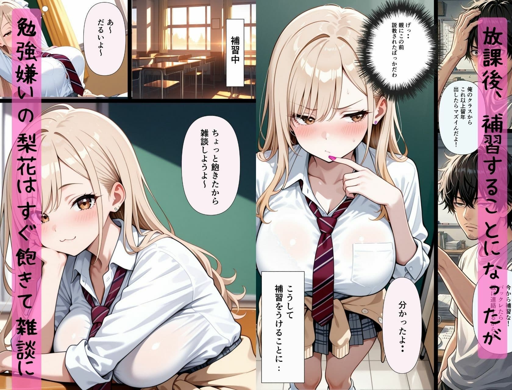 成績超悪の生意気ギャルは実は処女。放課後の補習で担任に「えっち教えて?」とおねだりし、完堕ちする話。 サンプル 2
