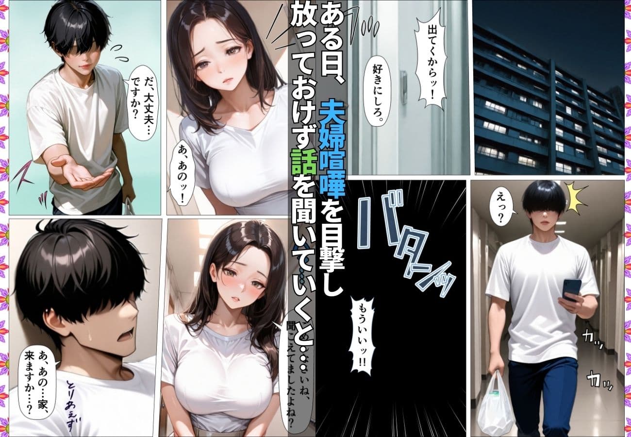 隣に引っ越してきた欲求不満人妻と連続絶頂不倫性交【漫画】【熟女】【中出し】【爆乳】 サンプル 4