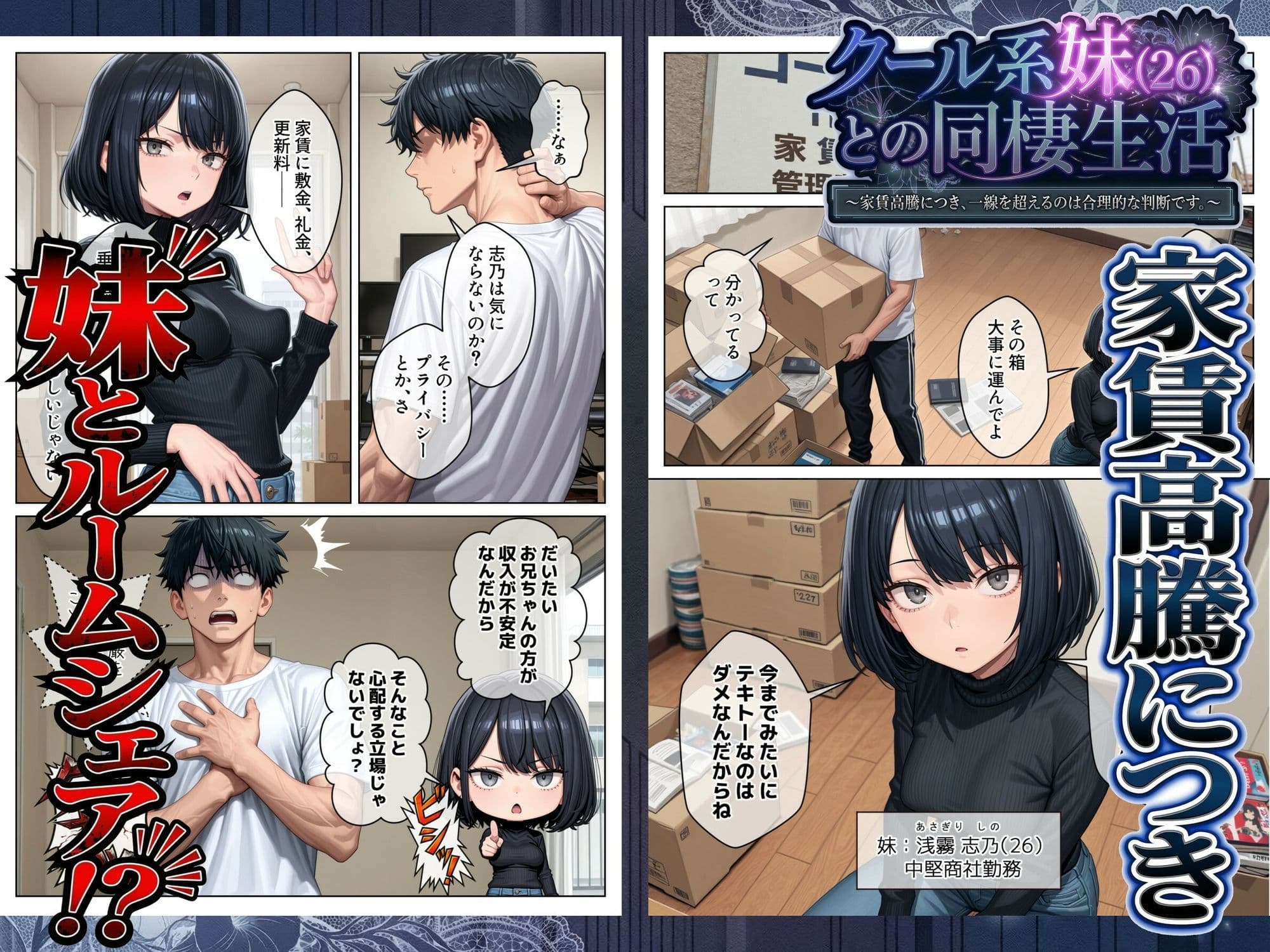 クール系妹(26)との同棲生活 〜家賃高騰につき、一線を超えるのは合理的な判断です。〜 サンプル 1