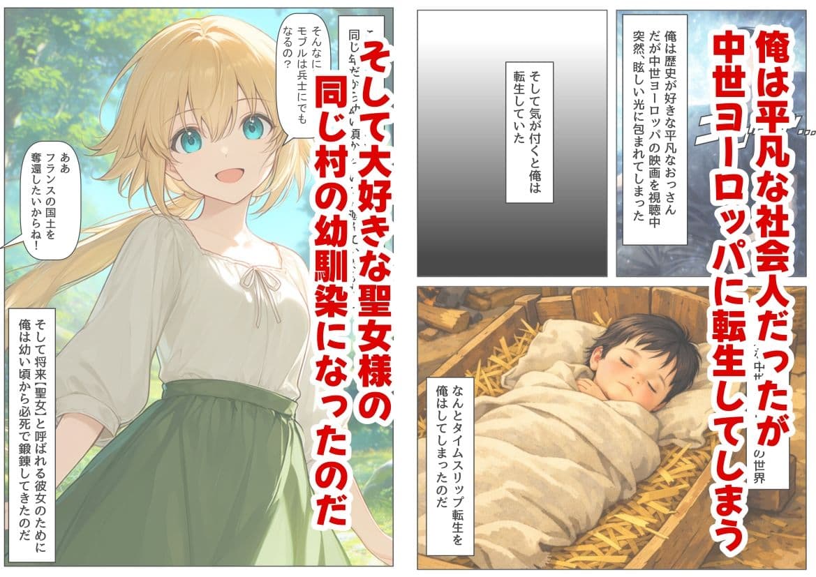 ジャンヌダル●の幼馴染に転生した俺は、彼女の悲惨な歴史を変える！！ サンプル 1