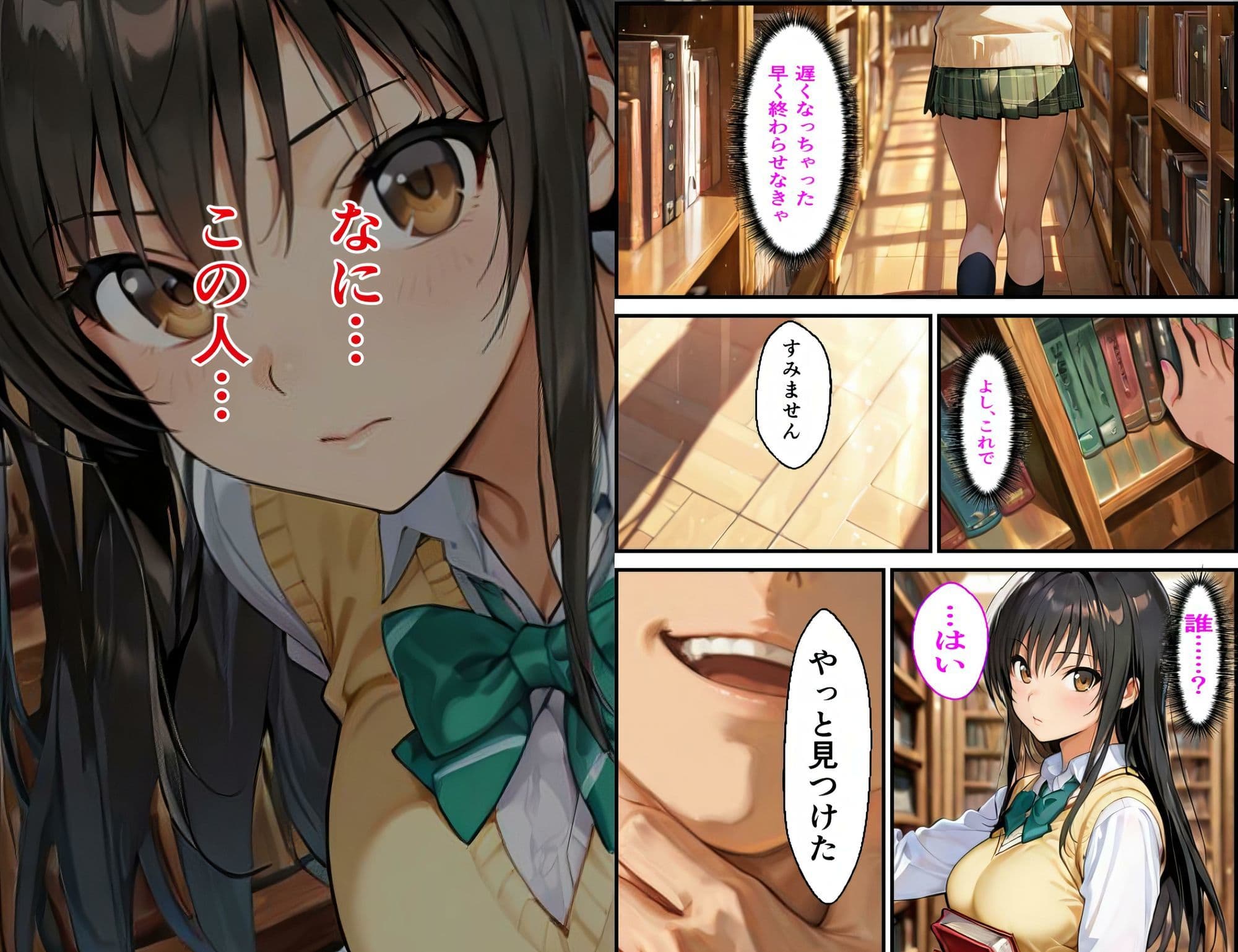 放課後の古手〇唯の悲劇 2【図書室編】ー消せない過去と動画の鎖 サンプル 1