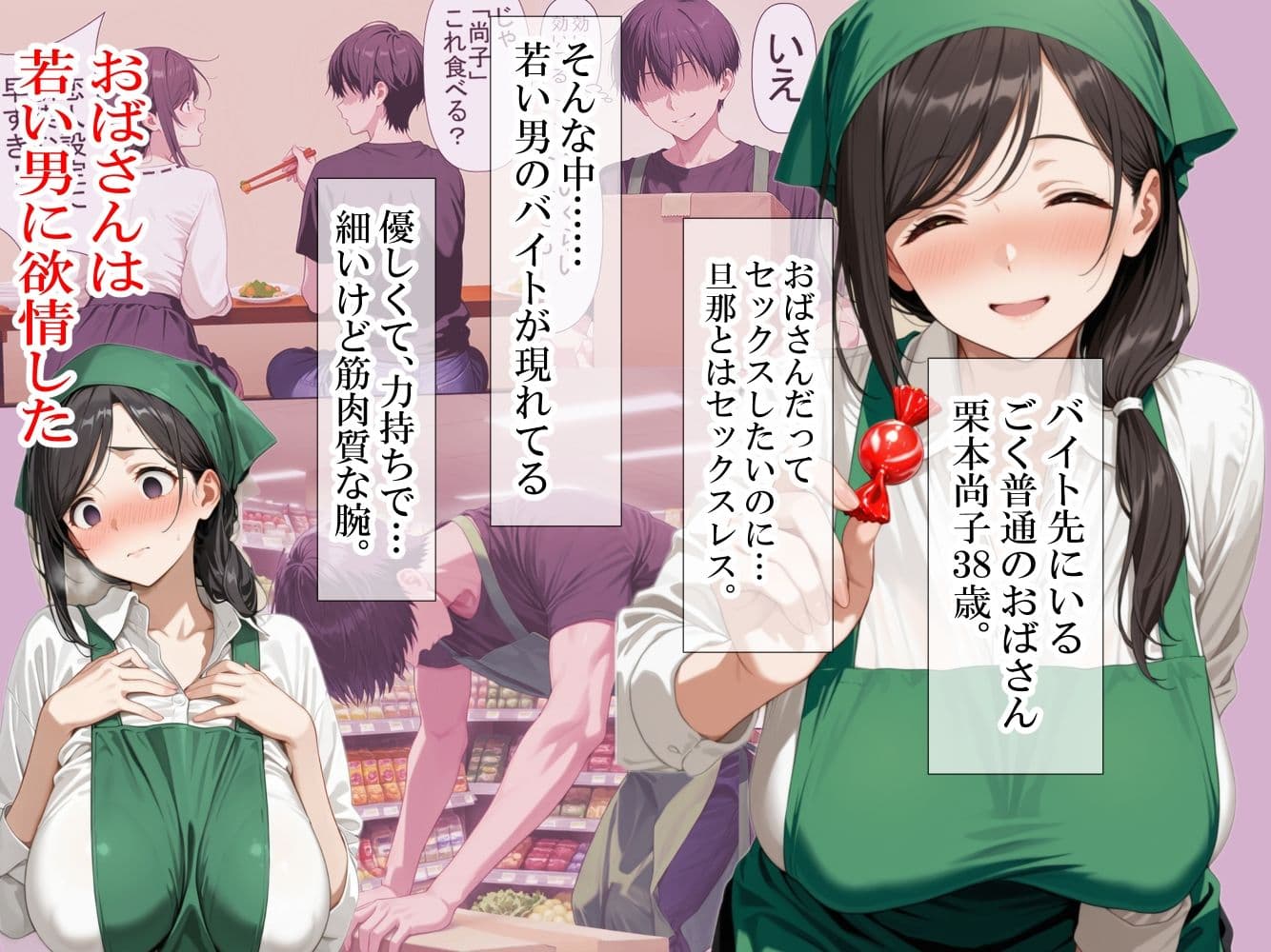 バイト先の清楚なおばさん（38歳）  おばさんだってセックスしたいッ！  硬いチンポで子宮を付いてッ サンプル 1