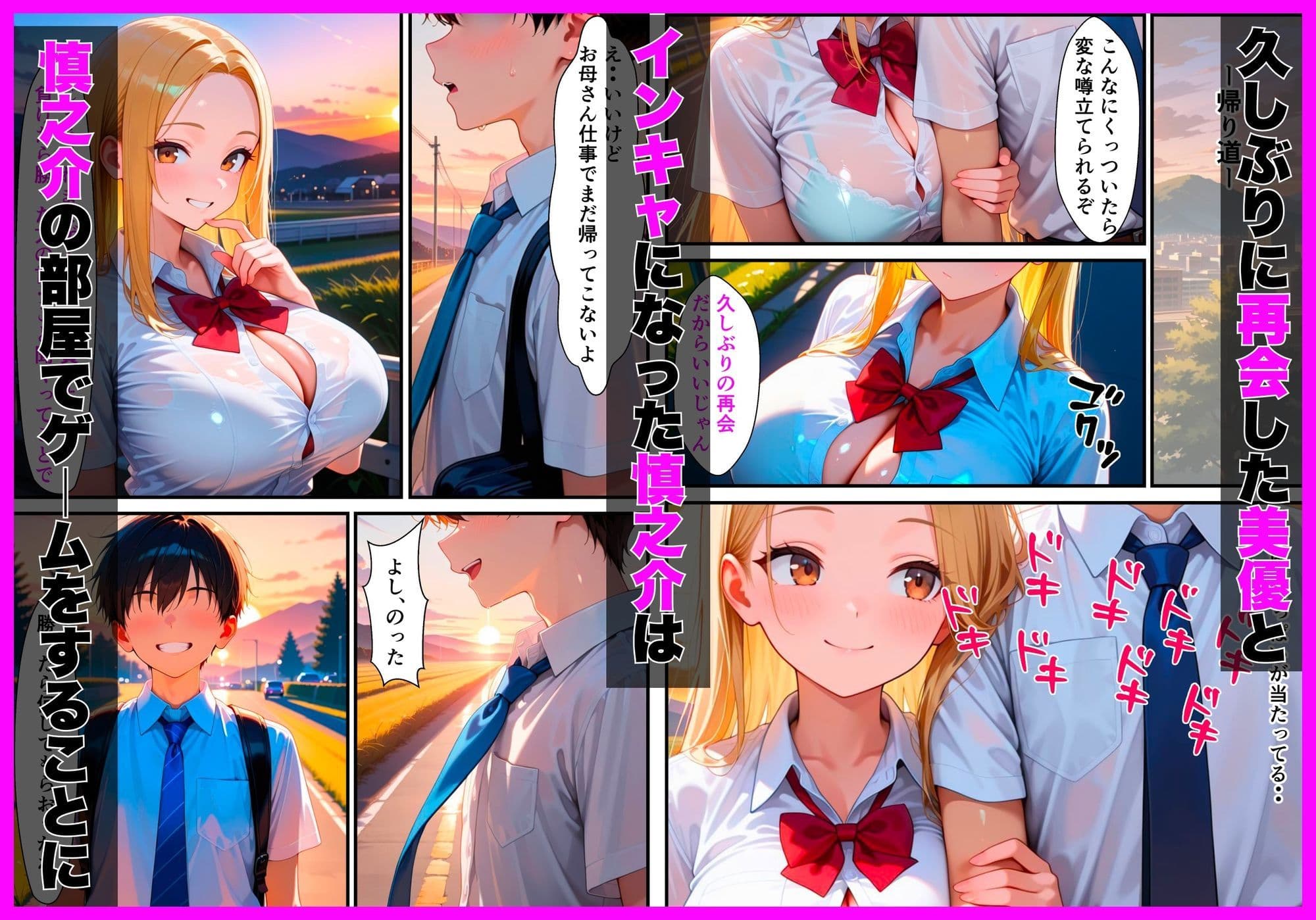 ギャルになって再会した幼馴染に童貞卒業させられて中出しセックスしまくった話 サンプル 2