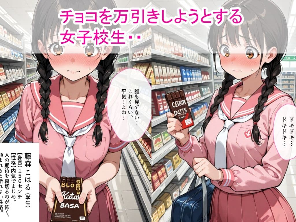 【スマホ快適版】万引きセーラー服女子校生に店長が中出しをした話 サンプル 1